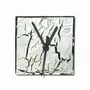 Clocks - Crackled silver wall clock 13x13 cm - CARNEOL GLASS