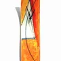 Clocks - Geometry orange-white wall clock 10x41 cm - CARNEOL GLASS