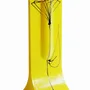 Vases - Yellow 14x36 cm vase with black tulip motive - CARNEOL GLASS