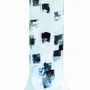 Vases - Transparent 14x36 cm vase with black-white square pattern - CARNEOL GLASS