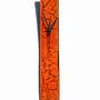 Clocks - Crackled orange wall clock 6x41 cm - CARNEOL GLASS