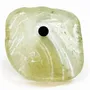 Floral decoration - Medium -sized glass calabel flower for outdoor in transparent-white colour with 43 cm stainless steel stem. - CARNEOL GLASS