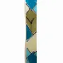 Horloges - Horloge murale Patchwork Turquoise-Or 10x70 cm - CARNEOL GLASS