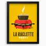Affiches - Affiche encadrée La Raclette : Jaune - COSYNÉVÉ - MOUNTAIN POSTERS