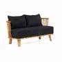 Sofas - The Malawi Two Seater - Natural Black - BAZAR BIZAR LIVING