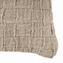 Fabric cushions - The Linen Damier Cushion Cover - Natural - BAZAR BIZAR LIVING
