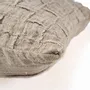 Fabric cushions - The Linen Damier Cushion Cover - Natural - BAZAR BIZAR LIVING