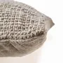 Fabric cushions - The Linen Grain Cushion Cover - Natural Black - BAZAR BIZAR LIVING
