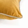 Fabric cushions - The Velvet Crush Cushion Cover - Mustard - 50x50 - BAZAR BIZAR LIVING