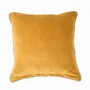 Fabric cushions - The Velvet Crush Cushion Cover - Mustard - 50x50 - BAZAR BIZAR LIVING