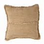 Fabric cushions - The Sahara Fringe Cushion Cover - Natural Brown - 50x50 - BAZAR BIZAR LIVING