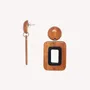 Jewelry - Post earrings with rectangle pendant - Cannelle - NATURE BIJOUX