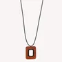 Jewelry - Long necklace with rectangle pendant - Cannelle - NATURE BIJOUX
