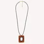 Jewelry - Long necklace with rectangle pendant - Cannelle - NATURE BIJOUX