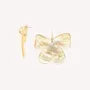 Bijoux - Boucles d'oreilles mini créoles fleur nacre dorée - Fioria - NATURE BIJOUX