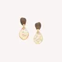 Jewelry - Post earrings with yellow MOP petal - Fioria - NATURE BIJOUX