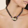 Jewelry - Short necklace with front lock - Madam Bogolan - NATURE BIJOUX
