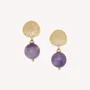 Bijoux - Boucles d'oreilles poussoir petit modèle améthyste - Minerama - NATURE BIJOUX