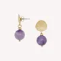 Bijoux - Boucles d'oreilles poussoir petit modèle améthyste - Minerama - NATURE BIJOUX