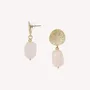 Bijoux - Boucles d'oreilles poussoir quartz rose - Minerama - NATURE BIJOUX