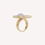 Bijoux - Bague ajustable calcédoine bleue - Minerama - NATURE BIJOUX