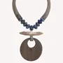 Jewelry - Statement necklace with grey ebony pendant - Skala - NATURE BIJOUX