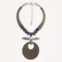 Jewelry - Statement necklace with grey ebony pendant - Skala - NATURE BIJOUX