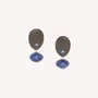 Jewelry - Post earrings with oval ebony top - Skala - NATURE BIJOUX