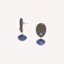 Jewelry - Post earrings with oval ebony top - Skala - NATURE BIJOUX