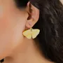 Jewelry - Ginkgo french hook earrings golden MOP - Son Jardin - NATURE BIJOUX