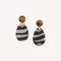 Jewelry - Small post earringswith zebra dangle - Zebra - NATURE BIJOUX