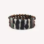 Jewelry - Half stretch bracelet with 3 tiger eyes rows - Zebra - NATURE BIJOUX