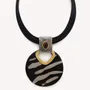 Jewelry - Plastron necklace with round pendant - Zebra - NATURE BIJOUX