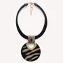 Jewelry - Plastron necklace with round pendant - Zebra - NATURE BIJOUX