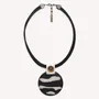Jewelry - Small round pendant necklace - Zebra - NATURE BIJOUX