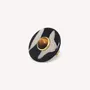 Jewelry - Round black horn adjustable ring - Zebra - NATURE BIJOUX