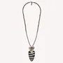 Jewelry - Long necklace with black horn pendant - Zebra - NATURE BIJOUX