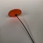 Floral decoration - Small Glass Flower For Outside In Orange On Flexible Stem - CARNEOL GLASS