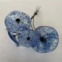 Floral decoration - Glass Flower For Outside In Transparent-D.Blu-L.Blue, flexi - CARNEOL GLASS