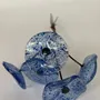 Floral decoration - Glass Flower For Outside In Transparent-D.Blu-L.Blue, flexi - CARNEOL GLASS