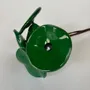 Décorations florales - Petite fleur en verre pour l'extérieur en vert sur tige flexible - CARNEOL GLASS