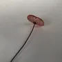 Floral decoration - Small Glass Flower in Transp.-Red On Flexible stem - CARNEOL GLASS