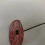 Floral decoration - Small Glass Flower in Transp.-Red On Flexible stem - CARNEOL GLASS