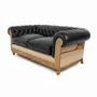 Canapés pour collectivités - Chesterfield Essence Black|Canapé et fauteuil - CREARTE COLLECTIONS