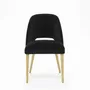 Chaises pour collectivités - Chaise noire Gom Hole | Chaise - CREARTE COLLECTIONS
