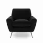 Lounge chairs for hospitalities & contracts - Diamond Contemporain Black | Armchair - CREARTE COLLECTIONS
