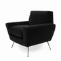 Lounge chairs for hospitalities & contracts - Diamond Contemporain Black | Armchair - CREARTE COLLECTIONS