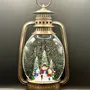 Other Christmas decorations - Christmas LED Bronze Lantern – Snowman Family in Forest, Music - BLUE STAR B.V.