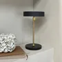 Lampes de table - Lampe de table rechargeable LED MOONLIGHT noire, laiton, marbre - DYBERG LARSEN