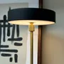 Lampes de table - Lampe de table rechargeable LED MOONLIGHT noire, laiton, marbre - DYBERG LARSEN